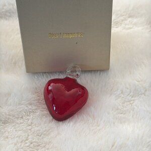 Pier 1 Imports Glass Blown Red Heart Ornament